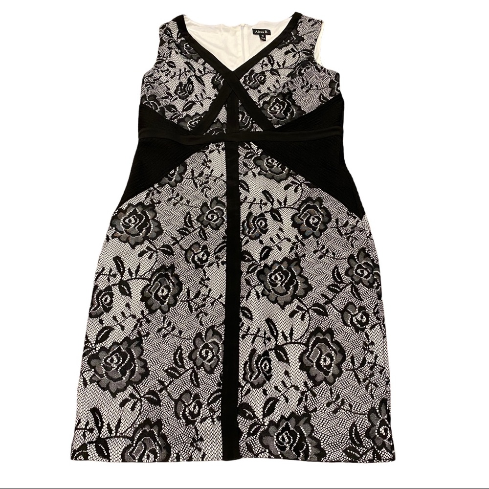 Black and white lease body shaper dress NWT